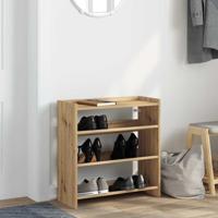 VidaXL Schoenenrek 60x25x62 cm bewerkt hout artisanaal eikenkleur - thumbnail