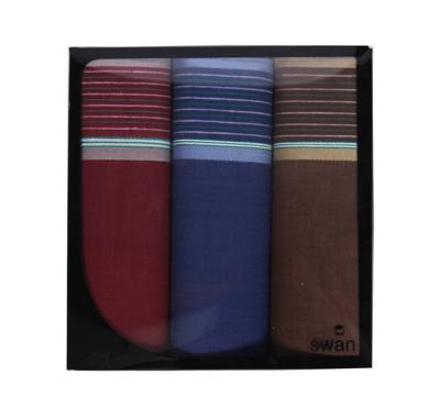 3 stuks Heren zakdoeken - Donker - Stoffen katoenen zakdoeken