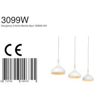 Mexlite Hanglamp 3099w wit - thumbnail