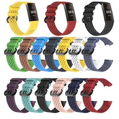 Fitbit Charge 3 & 4 sport bandje - Maat: Large - Donkerblauw - thumbnail
