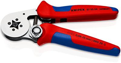 Knipex PreciForce® krimptang | Meer-componentengrepen | Gebruineerd | Lengte 220 mm | Zelfbedieningskaart/blister - 97 55 04 SB Knipex PreciForce® krimptang | Meer-componentengrepen | Gebruineerd | Lengte 220 mm | Zelfbedieningskaart/blister - 97 55 04 SB