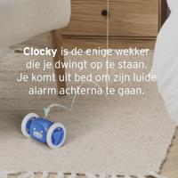 NeXtime - CLOCKY - Wekker op wielen - Extra luid alarm voor diepe - thumbnail