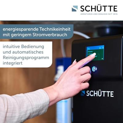 Schutte AQUASTAR PREMIUM spoelwater mengkraan | + Koel- en filtersysteem | Mat Zwart - 99960
