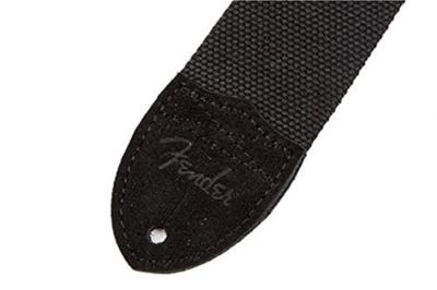 Fender katoen leren 2 inch gitaarband met logo zwart