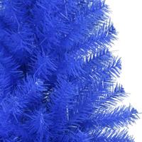 VidaXL Kunstkerstboom met standaard 210 cm pvc blauw - thumbnail