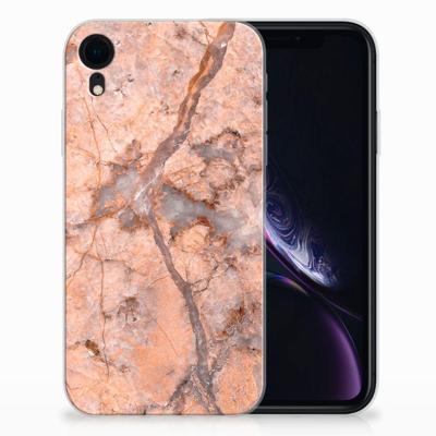 Apple iPhone Xr | TPU | Siliconen hoesje | Marmer Oranje