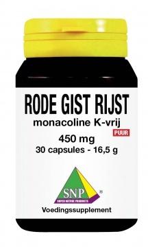 SNP Rode gist rijst monacoline K vrij 30 Vegetarische capsules