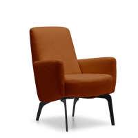 Fauteuil X-103 Lage Rug Cognac Stof - thumbnail