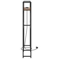 Opberghoofdbord Gerookt eiken 100 cm Bewerkt hout - thumbnail