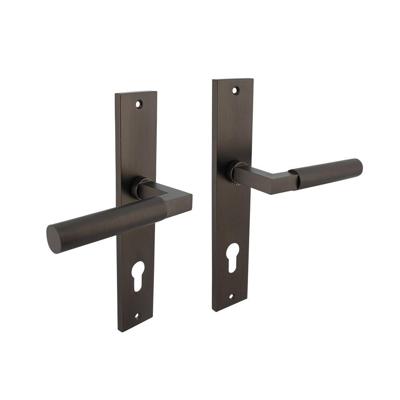 Deurkruk Baustil op langschild 245x45mm profielcilindergat 78mm antraciet-grijs