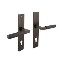 Deurkruk Baustil op langschild 245x45mm profielcilindergat 78mm antraciet-grijs - thumbnail