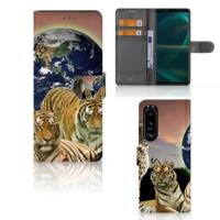 Sony Xperia 5III | Telefoonhoesje | Met pasjeshouder | Roofdieren - thumbnail