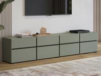 Tv-meubel CROSSAIR 4 klapdeuren 4 lades groen - thumbnail