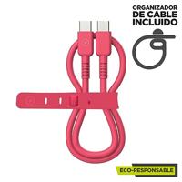 Kabel USB-C naar USB-C Muvit for Change Magenta 1,2 m - thumbnail