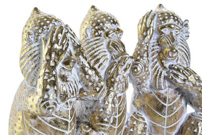 Decoratieve figuren DKD Home Decor Gouden Tropisch Overalls Decapé 21 x 11 x 16,2 cm