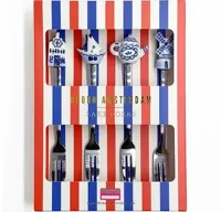 Blond Amsterdam taartvorkjes set van 4 Delfts Blond multi - thumbnail