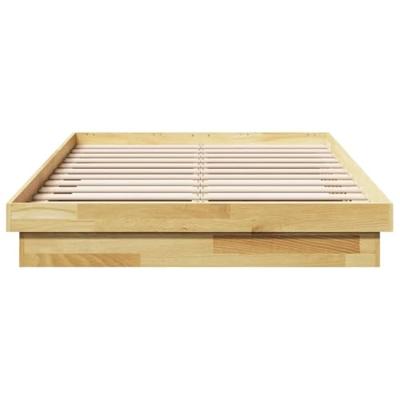 Bedframe zonder matras 120x190 cm massief hout eiken