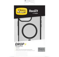 Otterbox React Backcover Apple iPhone 16 Pro Max Zwart, Transparant Inductieve lading, MagSafe compatible - thumbnail