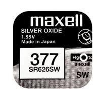 Knoopcel Maxell SR626SW 377 1,55 V Knoopcelbatterij - thumbnail