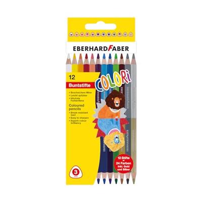 Eberhard Faber EF-514811 Kleurpotlood 2-zijdig Gekleurd Etui 12 Stuks 24 Kleuren Eberhard Faber EF-514811 Kleurpotlood 2-zijdig Gekleurd Etui 12 Stuks 24 Kleuren