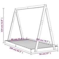 Kinderbedframe 90x200 cm massief grenenhout - thumbnail