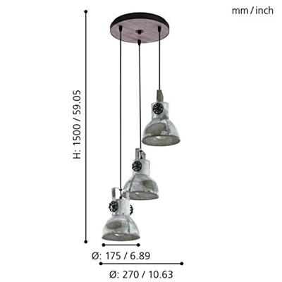 Eglo Vide hanglampBarnstaple industrieel - 49647