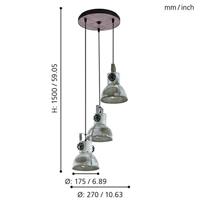 Eglo Vide hanglampBarnstaple industrieel - 49647 - thumbnail