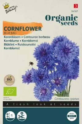 Zaden korenbloem dubbel blue 1 gram Organic Tuinplus - Tuinplus