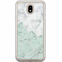 Samsung Galaxy J3 2017 siliconen hoesje - Marmer mint mix - thumbnail