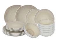 Cookinglife Serviesset Nola Sand reactive glaze 18-delig / 6 personen - 6 dinerborden, 6 ontbijtborden en 6 kommen - thumbnail