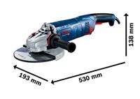 Bosch Blauw GWS 24-230 PZ Professional Haakse Slijper | 2400 W | 230 mm - 06018C3400 - thumbnail
