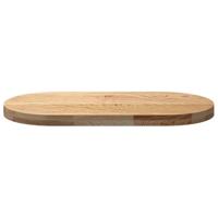 Tafelblad 80x40x4 cm ovaal massief eikenhout - thumbnail