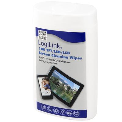 LogiLink RP0010 TFT/LCD/LED reinigingsdoekje, 100 stuks dispenserdoos
