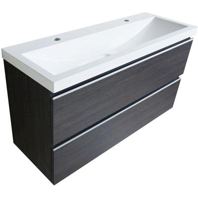 Wiesbaden Shall Badkamer Onderkast 100x36cm - Houtnerf Grijs