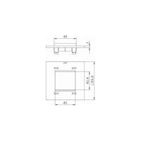 OBO Bettermann T8NL P45 9011 Afdekplaat - thumbnail