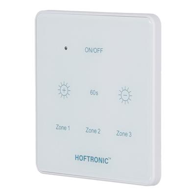 LED Muurdimmer Touchscreen - Draadloos - Touchpaneel - Geschikt voor 12V verandaverlichting - 3 kanaals - Op batterij - Wit