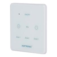 LED Muurdimmer Touchscreen - Draadloos - Touchpaneel - Geschikt voor 12V verandaverlichting - 3 kanaals - Op batterij - Wit - thumbnail