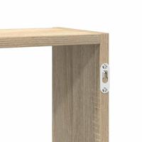 Wandschap kubus 5 vakken bewerkt hout sonoma eikenkleurig - thumbnail