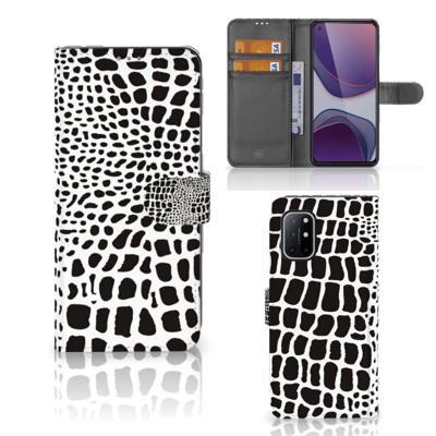 OnePlus 8T | Telefoonhoesje | Met pasjeshouder | Slangenprint