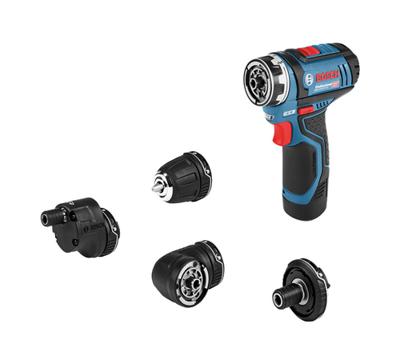 Bosch Professional GSR 12V-15 FC Accu Schroefboormachine FlexiClick 12V Basic Body + 1x Hulpstuk in L-Boxx - 06019F6002 - thumbnail