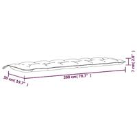 VidaXL Tuinbankkussens 2 st 200x50x7 cm oxford stof blauw - thumbnail