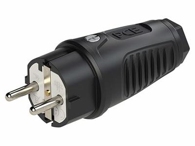 PC Electric 0511-ss Stekker met randaarde Rubber 250 V Zwart IP54