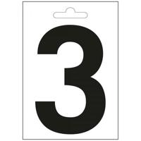 Nautic cijfer 3 zwart 100 mm. - thumbnail