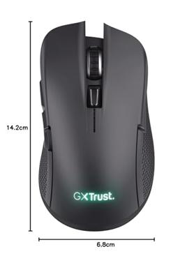 Trust GXT 923 YBAR Draadloze Zwarte Gaming Muis - thumbnail