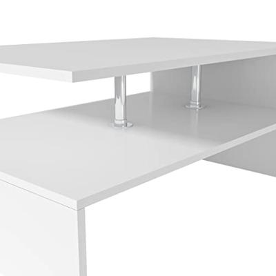 VidaXL Salontafel 90x59x42 cm bewerkt hout wit VidaXL Salontafel 90x59x42 cm bewerkt hout wit