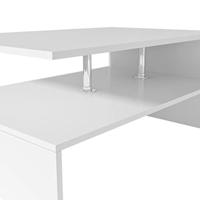 vidaXL Salontafel 90x59x42 cm spaanplaat wit - thumbnail