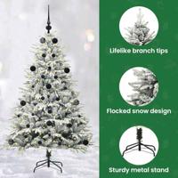 VidaXL Artificial pre-lit kerstboom met ballenset groen 150 cm - thumbnail