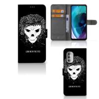 Telefoonhoesje met Naam Motorola Moto G51 5G Skull Hair - thumbnail