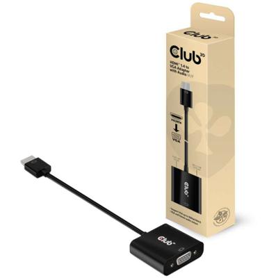 club3D CAC-1302 HDMI / VGA Adapter [1x HDMI-stekker - 1x VGA-bus] Zwart 50 cm