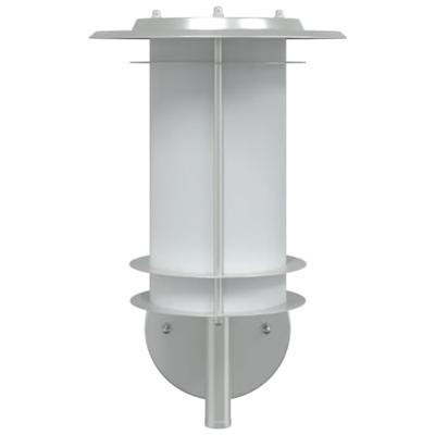 Buitenwandlampen 2 st roestvrij staal zilverkleurig Buitenwandlampen 2 st roestvrij staal zilverkleurig